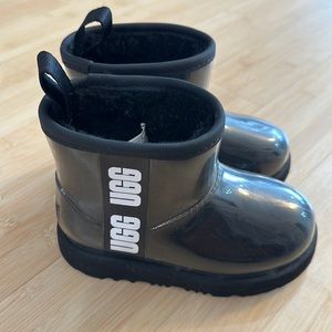 UGG Size 10 mini classic waterproof clear boot